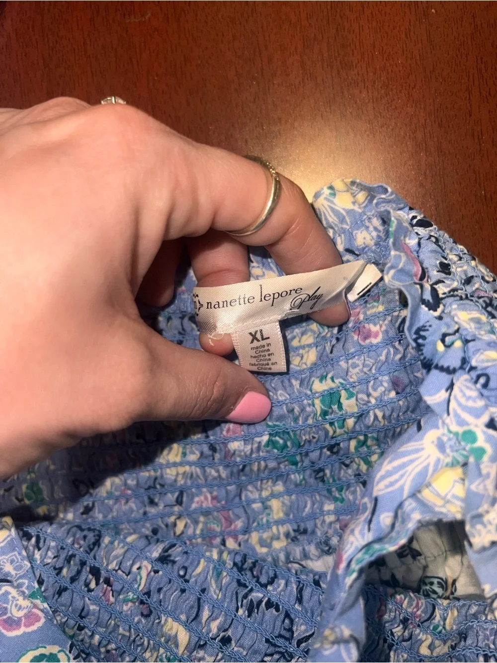 Nanette Lepore Blue and Yellow Tiered Floral Maxi Dress - Picture 5 of 5